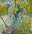 Daffodils and Cereal JF realism still life